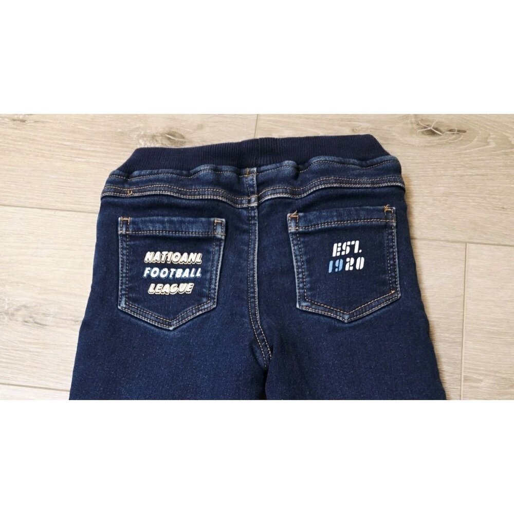 Toddler Fleece Lined Denim NFL Apparel Jeans Sz 3/4 READ